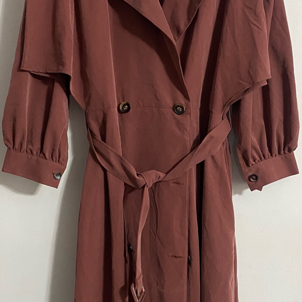 Lady by Ash Elegant Mauve Trench Coat - Picture 4 of 9